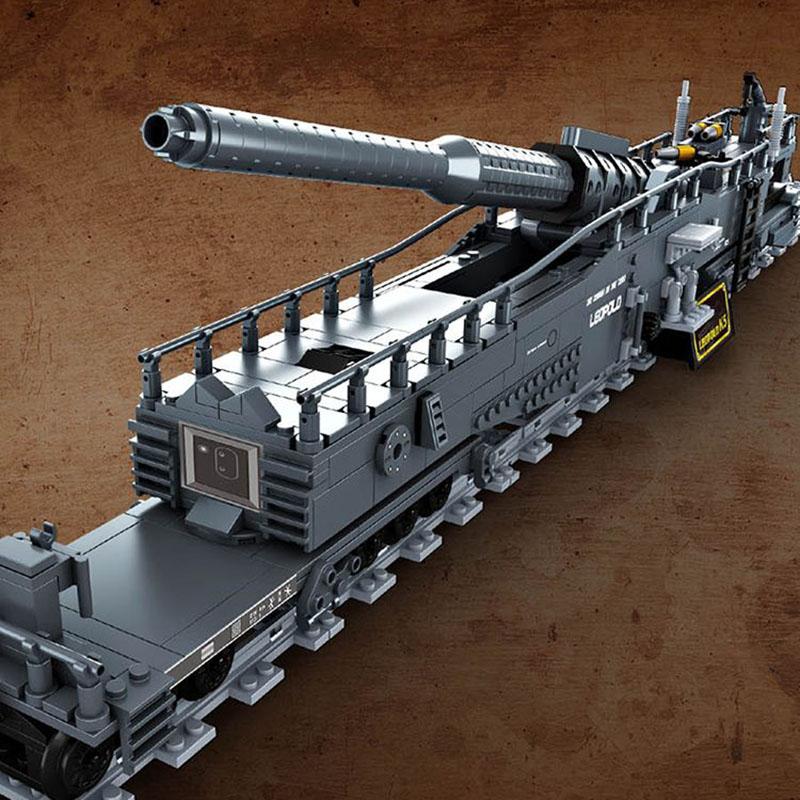 1691 шт. Технический городской винтажный поезд, пушка, строительные блоки, гоночный автомобиль, военные кирпичи, модель трека, игрушка для детей и взрослых для подарков
