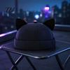 Lightweight Fashion Hat for Women Brimless Cat Ear Hat, Cute Docker Cap, Adjustable Skullcap, Stylish Outdoor Travel Cap Sailor Men Street Casual Wear