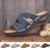 Summer Women Wedge Sandals Premium Orthopedic Open Toe Sandals Vintage Anti-slip Leather Casual Female Platform Retro Shoes
