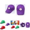 Унисекс Кепка Super Mario с алфавитом Хлопковый твил с коротким козырьком