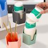Mouthwash Cups Holder Stackable Silicone Cup Dispenser For Bathroom Sink Counter Space-Saving Mouthwash Cup Holder Small