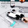 Stackable Wine Rack Refrigerator Cabinet Pantry Countertop Plastic 2/3 Wine Champagne Beer Bottles Display Holder Organizer