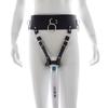 Кожаные restraints AV-штаны с функцией электрической дисциплины