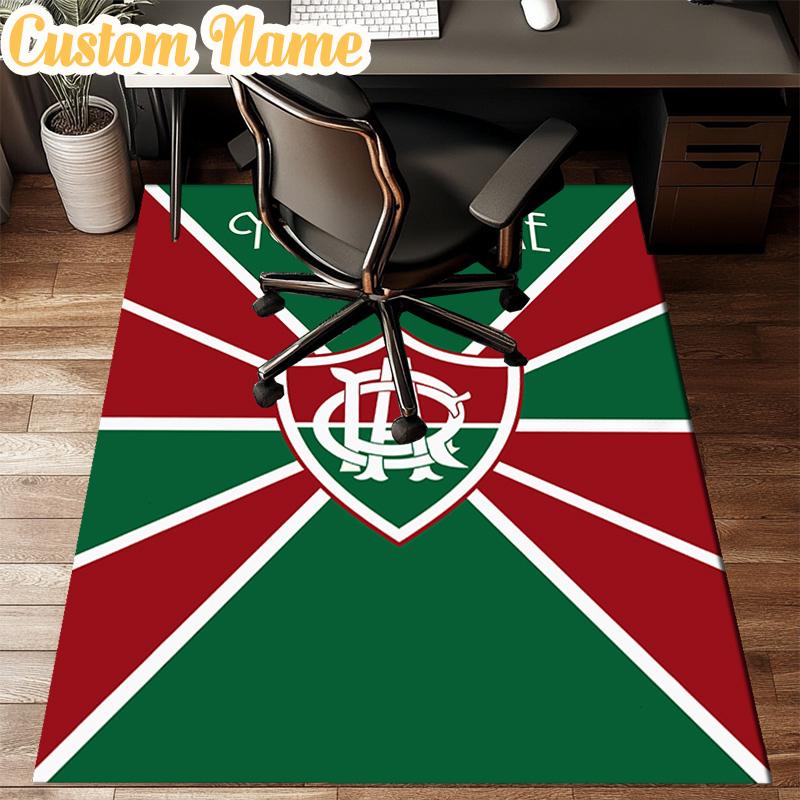 Custom Name Fluminense Fc Crest Rug Office Rug Chair Mat Non Slip Carpet Rugs for Bedrooms Dining Room Living Room Home Decor gifts