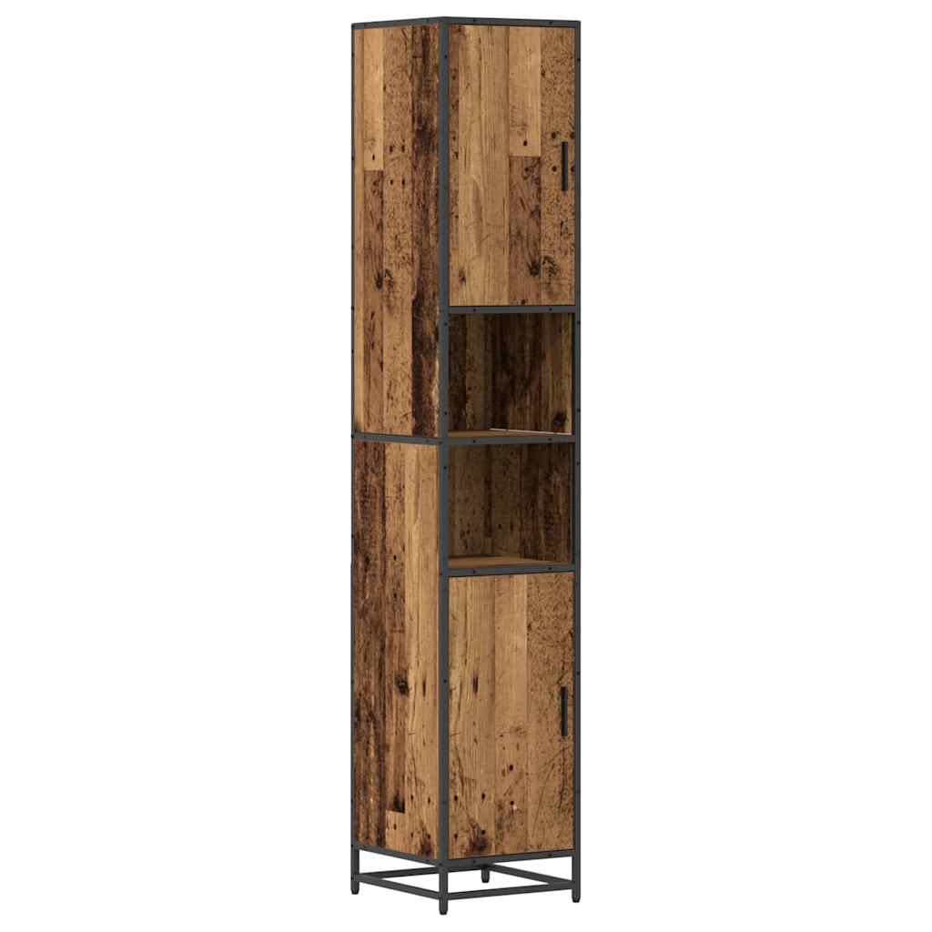 Bathroom Furniture Set with Shelf 3 pcs Reclaimed Wood Engineered Wood