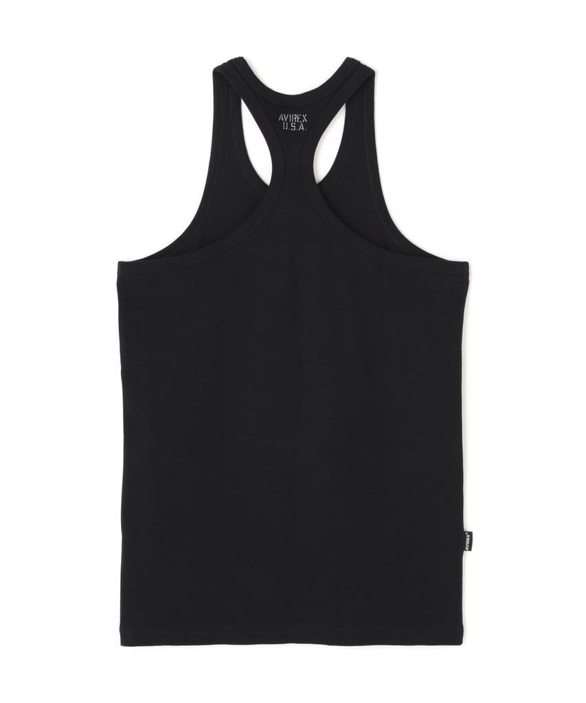 AVIREX DAILY RIB TANK TOP 6143503 M BLACK