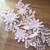 1 Pair Flower Embroidery Lace Applique Patch For DIY Wedding Dress Patchwork Clothes Accessory
