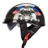 Мотоциклетный шлем из углеродного волокна, ретро-шлем, одобренный DOT, Capacete De Moto, велосипедный полушлем, мотоциклетное снаряжение.