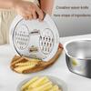 Multipurpose Stainless Steel Kitchen Vegetable Cutting and Shredding Plate Vegetable Grater Bowl Set Strainer Box & Basin Sets