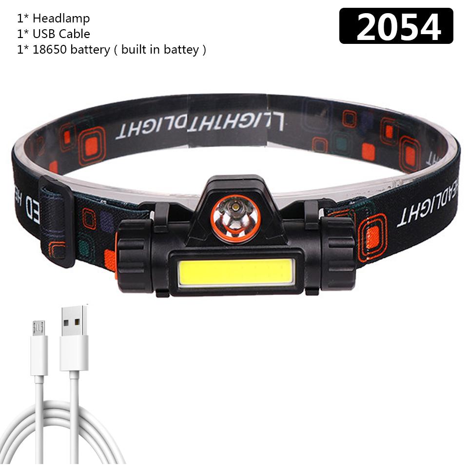 Светодиодный налобный фонарь XP-G Q5 Mini USB Перезаряжаемый налобный фонарь Легкий портативный налобный фонарик Лампа белого и красного света