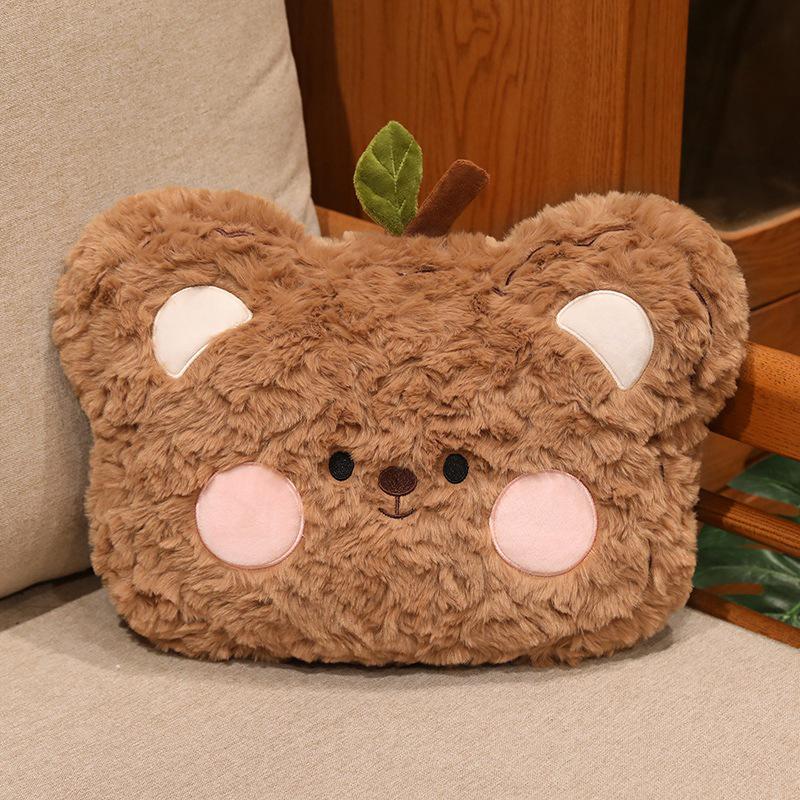Adorable Bear-Shaped Grass-Growing Plush Pillow - Sofa Cushion & Car Backrest for Girly Heart Naps