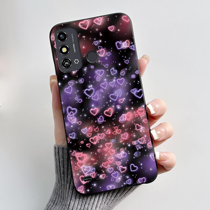Чехол для ZTE Blade A53 Чехол для телефона ZTE Blade A53 Pro Задняя крышка Силиконовый Мягкий Черный ТПУ Роскошный Милый Любовь Кролик Забавный Бампер Защитный корпус