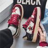 Обувь Мужская модная обувь Весенние бордовые низкие кроссовки для занятий спортом на доске Обувь для мальчиков с нишевым дизайном универсальная повседневная обувь на толстой подошве