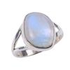 Natural Rainbow Moonstone Gemstone Handmade 925 Solid Silver Ring Size 8 U0D37