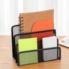 Metal Mesh Black Pen Holder 2/3 Grids File Storage Rack Desk Organizer Holder  Office Accessories