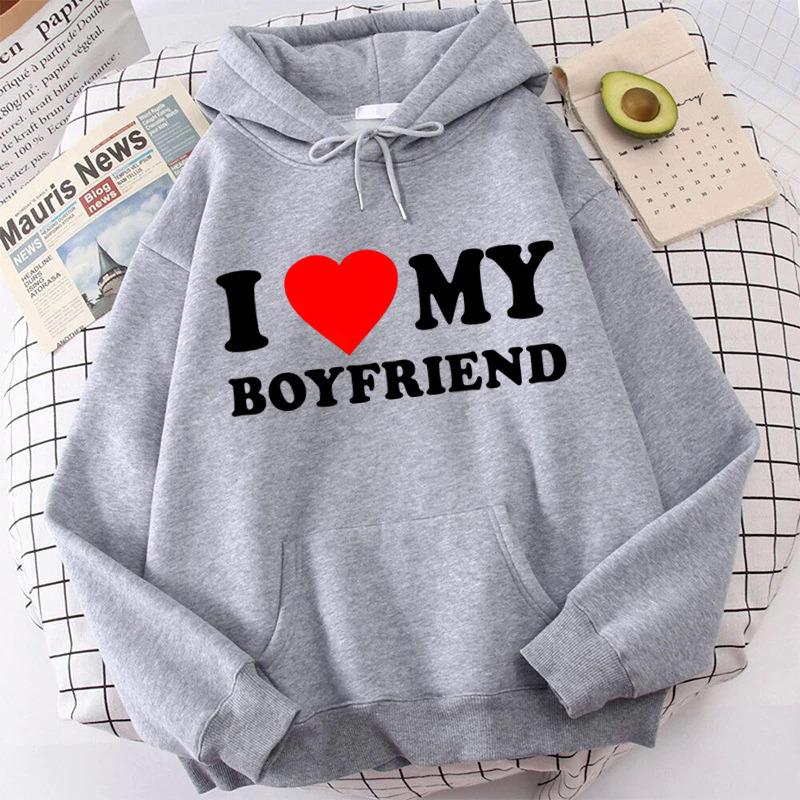 Толстовка с капюшоном I Love My Boyfriend Girlfriend