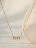 1pc 18k Gold Plated Titanium Steel Women's Infinity Loop Necklace, Perfect For Everyday Wear
