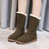 Обувь для женщин корейские замшевые женские зимние сапоги большие красные ботильоны ботильоны зима 2024 новинка дизайнерская роскошь не скользкая обувь
