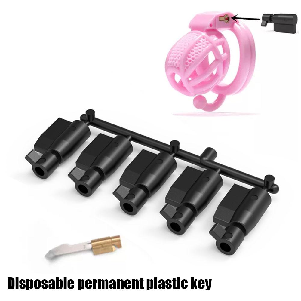 Одноразовая Постоянная Пластиковая Клетка Целомудрия Замок Ключ Святой Тренажер Замок Сисси Клетка для Пениса Аксессуар Ограничение Бондажа Секс-Игрушка