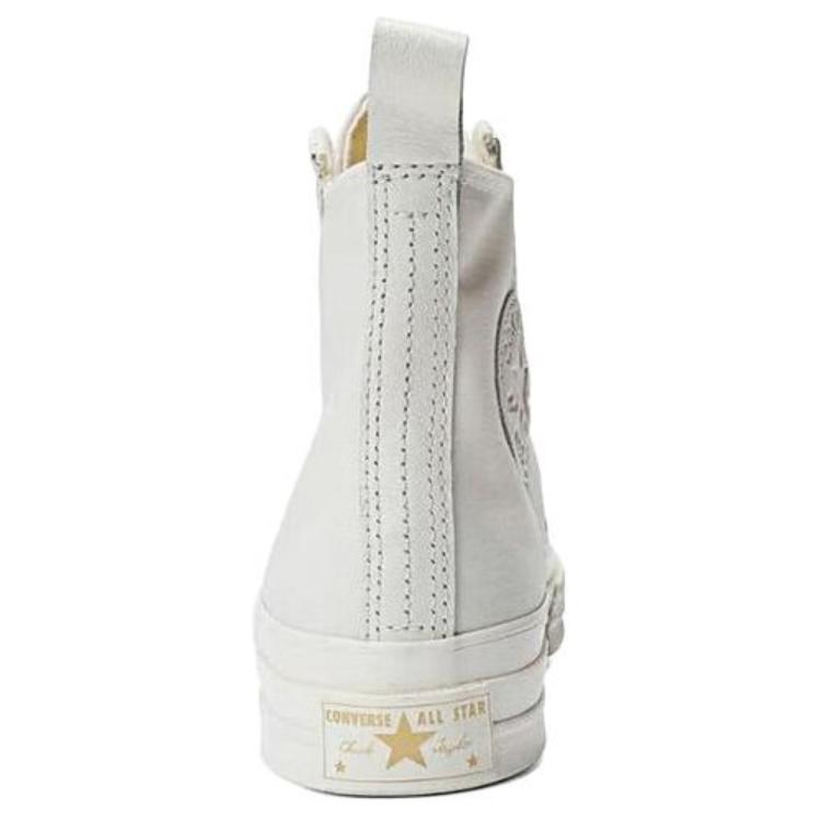Converse Chuck Taylor All Star Нескользящие Легкие Высокие Кеды для Скейтбординга Унисекс Белый Золотой