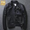 Большие размеры 5XL, повседневная кожаная куртка, мужская куртка с воротником-стойкой, черные куртки из 100% воловьей кожи, мужская куртка высокого качества из натуральной кожи