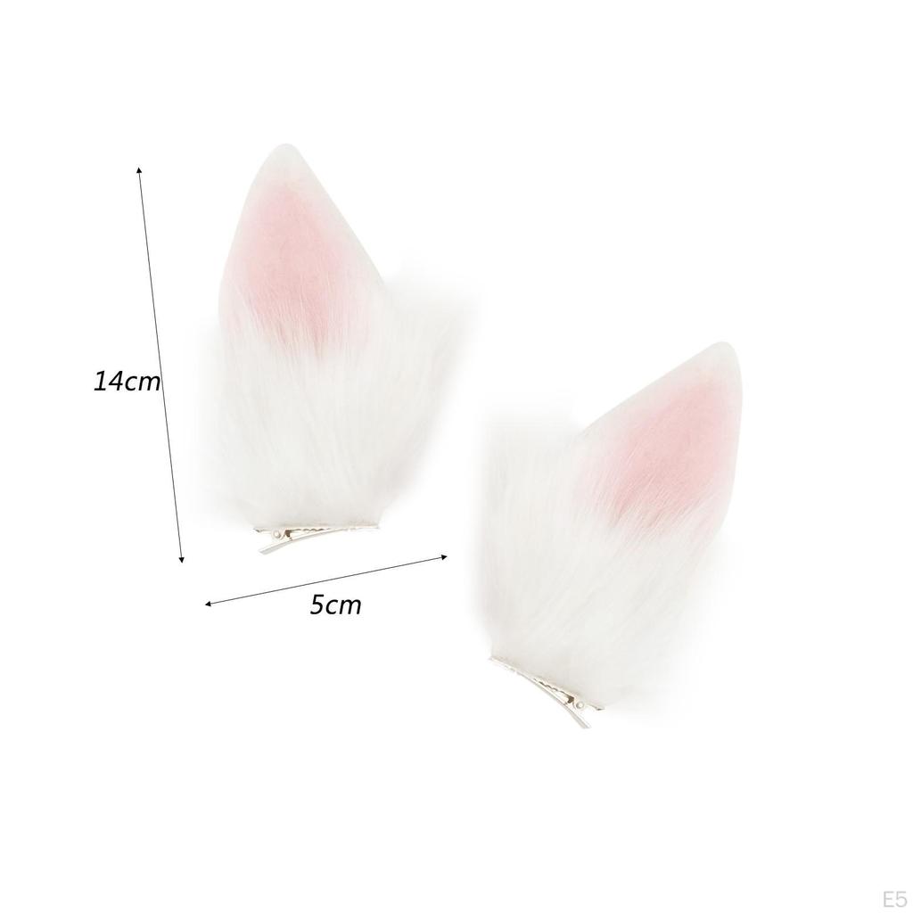 Ear Hair Clip Animal Ears Barrettes, Bunny Pin Accessories for Birthday