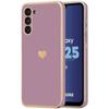 Protective Case - BOOLING - for Samsung Galaxy A25 5G - Heart Pattern - Shockproof - Soft Purple