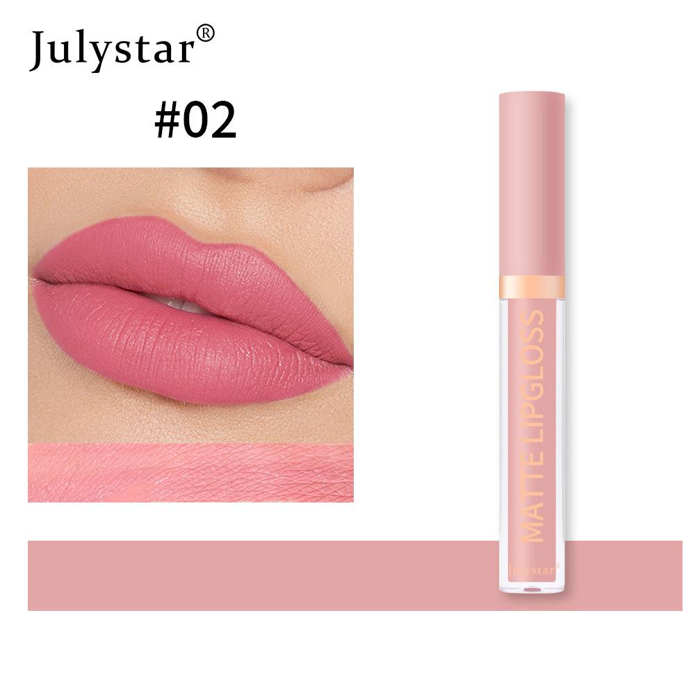 Julystar 12 Color Long Lasting Liquid Lipstick Matte Lip Gloss Women Sexy Beauty Makeup Cosmetic