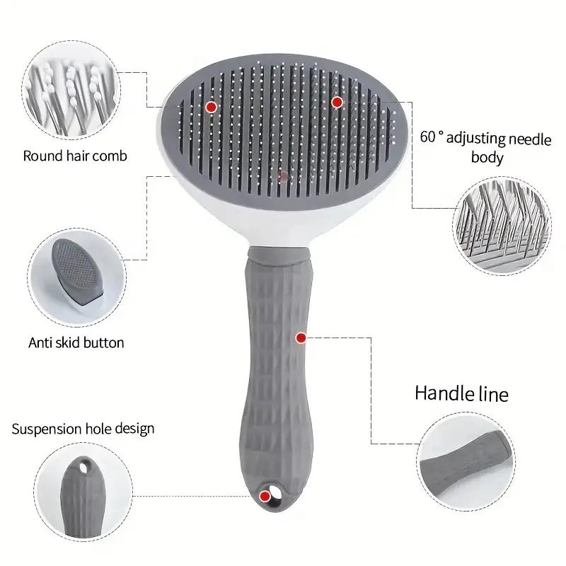 Pet Hair Removal Comb One-button Pet Hair Removal Comb Shape Hair Removal Comb Automatic Hair Removal Comb Grooming Dog Grooming Brush