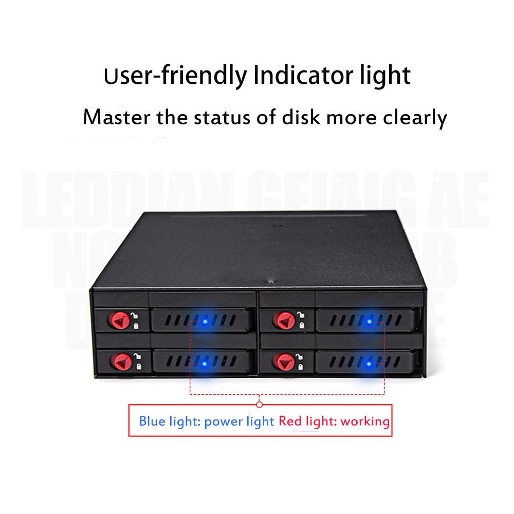 OImaster 4-х отсеков 2.5" SATA HDD SSD Мобильный стеллаж для жестких дисков Задняя панель с замком-ключом Функция блокировки Поддержка горячей замены