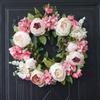 Artificial Peony Wreath Garland Rattan Home Decor Wedding Wreath Flower Home Door Decoration Wedding Centerpieces for Tables