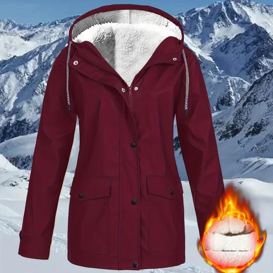 Женская флисовая толстовка на молнии, ветрозащитная, уютная, на подкладке из шерпы, с капюшоном, для активного отдыха, пеших прогулок, альпинизма