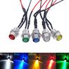 0.31" Led Metal Indicator Dash Light Lamp 12V Car Truck Red Green Blue