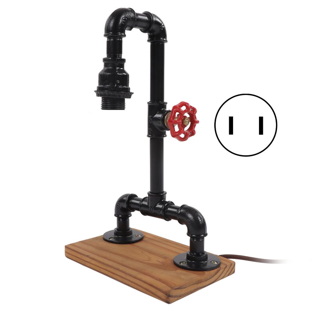 Настольная лампа Novel Retro Water Pipe LED Декоративная настольная лампа для спальни ресторана Великобритания 220 В