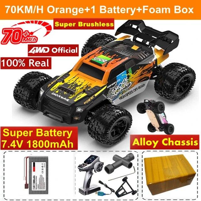 4WD RC Car 4x4 Off Road Drift Racing Cars 50 или 70 км/ч Супер бесщеточный высокоскоростной радио водонепроницаемый грузовик игрушка с дистанционным управлением для детей