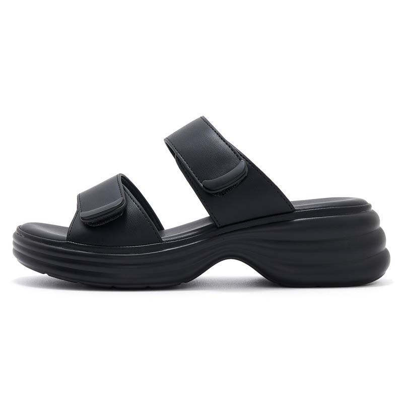 Женские сандалии-слайды 5 см - модные женские босоножки на танкетке с эластичным ремешком на щиколотке, удобные для ходьбы, повседневные летние туфли без застежек:35-42