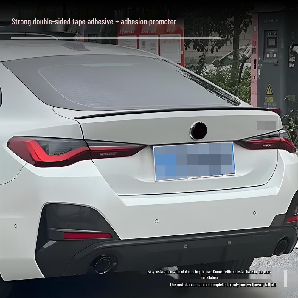 BMW 4 серии G26 (2020-2025) Задний спойлер "Черная ночь" - Неразрушающая установка.