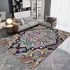 Bohemia Style Area Rug Non-slip Floor Mat for Living Room Bedroom Ethnic Floral Pattern Carpet for Bedroom Bathroom Floor Mat