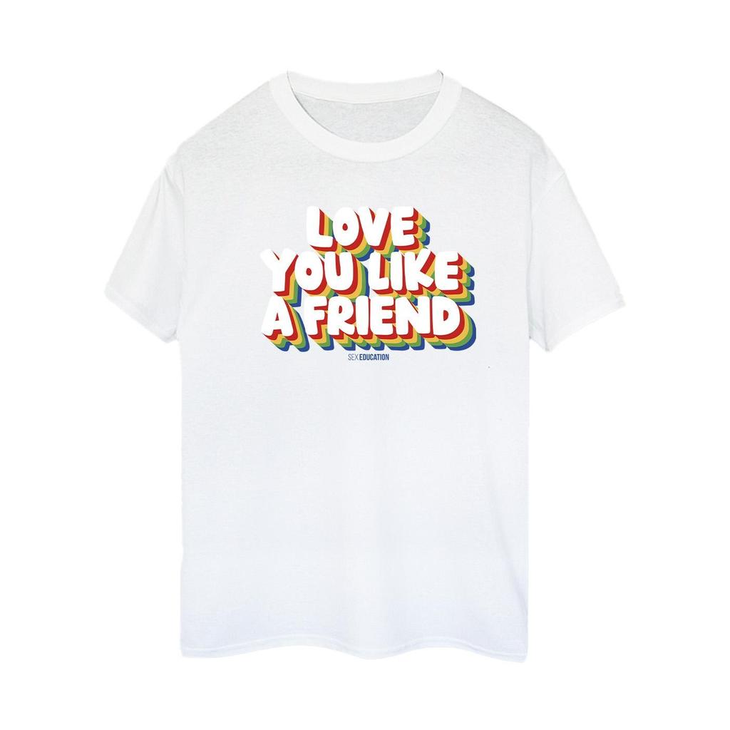 Netflix Женская/Дамская Хлопковая Футболка Бойфренда Sex Education Love Like A Friend