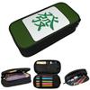 Mahjong Tile Green Dragon Vocan Pencil Case for Students Gifts Pen Box Pencil Bag Stationery Supplies Pen Holder Bag
