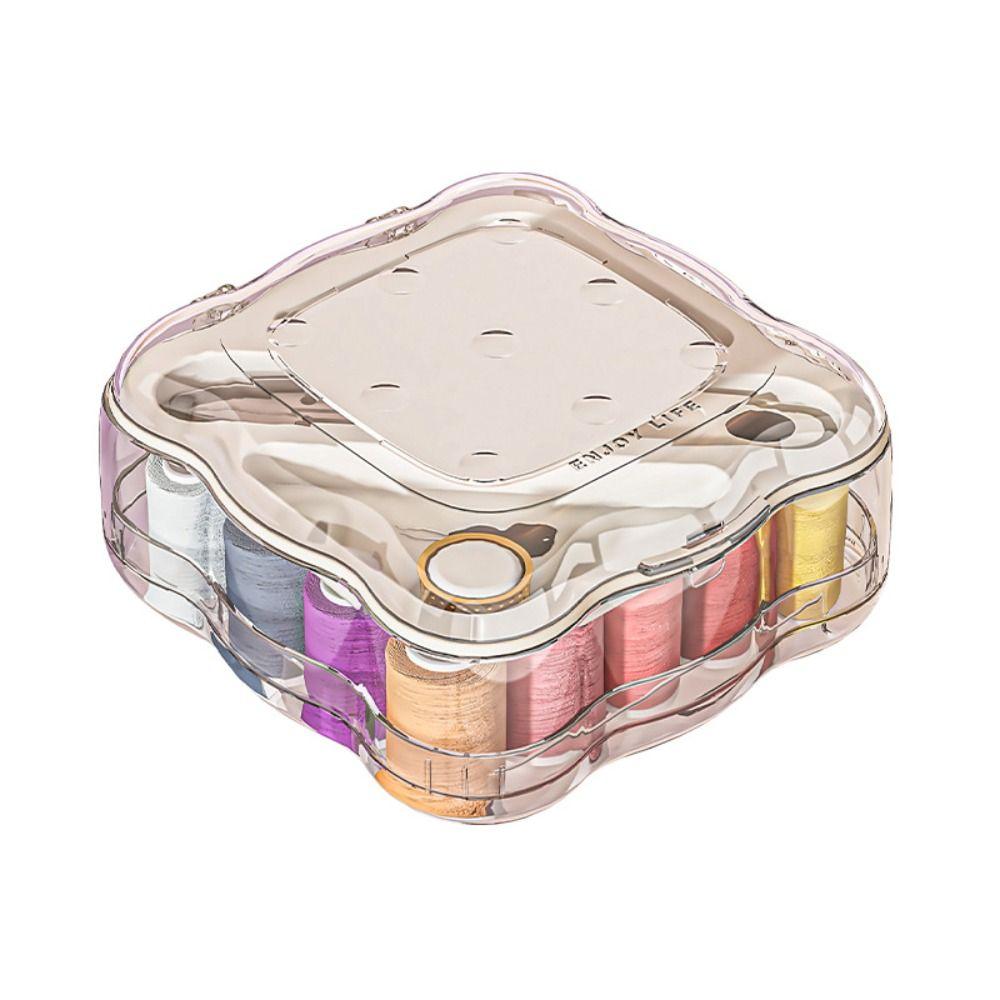 Partitioned Hand Sewing Tool Kit Multi-functional Magnetic Needle Thread Box  Beginners