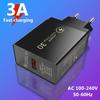 Портативный адаптер быстрой зарядки 18 Вт QC3.0, одинарный USB-адаптер для зарядки телефона от сети