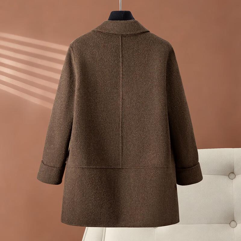 SIBASHE Women's 2025 Winter Loose Fit Double-Faced Wool Coat