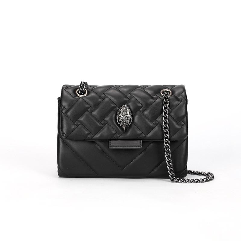 Kurt Black Geiger Crossbody Bag Chain Rhomboid Grid Eagle Head Decorate Gift
