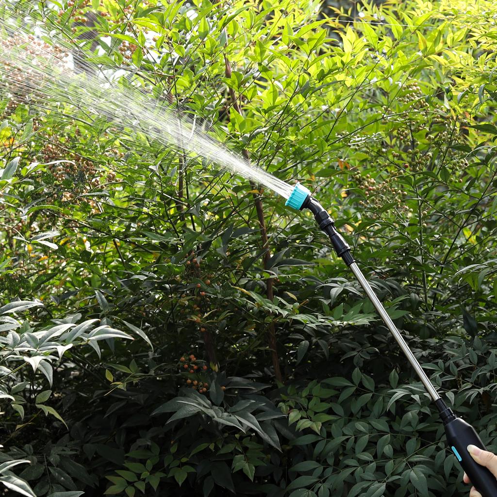 Portable Electric Handheld Sprayer Gardening Irrigation Tool USB 2400mAh Rechargeable Telescopic Handle 3 Nozzle 2/3/5M Hose