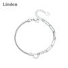Линдон циркон браслет ювелирные изделия геометрические бусины браслеты-цепочки модный тонкий свадебный подарок для подруги женщин