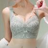 Бюстгальтер большого размера Женский кружевной тонкий бюстгальтер с полной чашкой без косточек, с эффектом пуш-ап