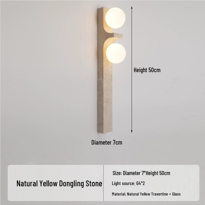 Настенный светильник Ваби-Саби в стиле середины века кремового цвета для спальни или гостиной