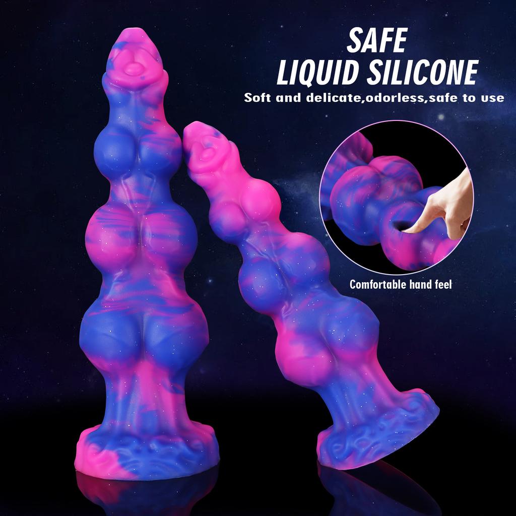 Дилдо в форме животного с узлом - Реалистичный силиконовый анальный расширитель для мужчин и женщин, BDSM секс-игрушка с присоской