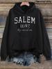 Wo Unisex Fleece Pullover Hoodie, Salem 1692 They Missed One Graphic, Casual Long Sleeve, Size L-3XL, Halloween Gift for Spring Autumn Winter